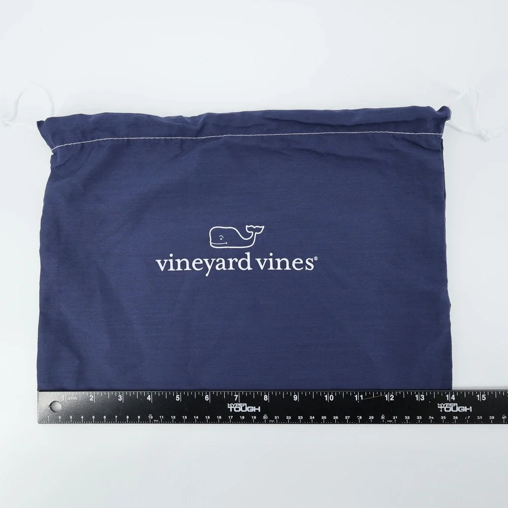 Vineyard Vines Set of 5 Navy Blue Drawstring Pouches Bags Storage Travel